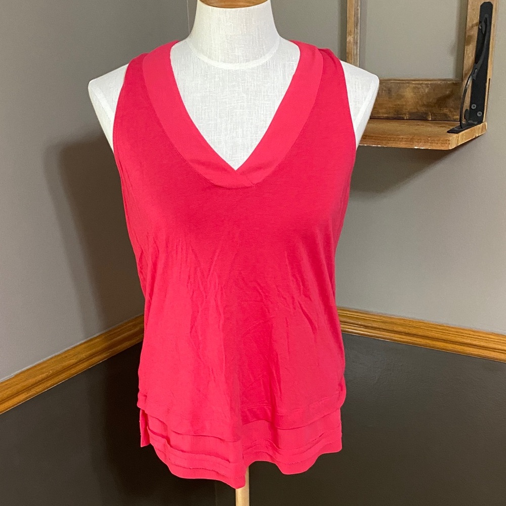 Banana republic fuchsia Pink v neck Sleeveless Top size Small